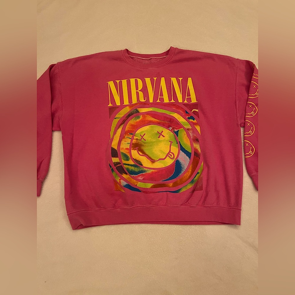Urban Outfitters Pink Nirvana Sweatshirt
